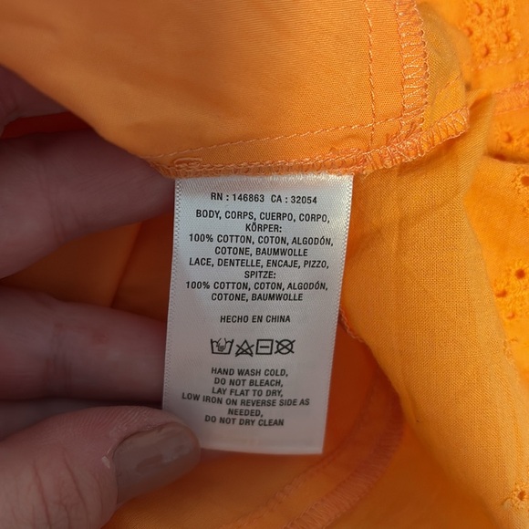 Orange Ruffled Women's Top - Picture 4 of 4